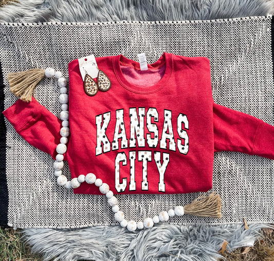 **HALFTIME DEAL** Tan & Black Stars Kansas City Red Sweatshirt