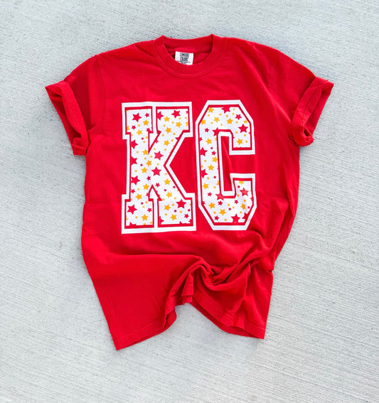 **HALFTIME DEAL** Multi Red & Gold KC Stars Red Tee