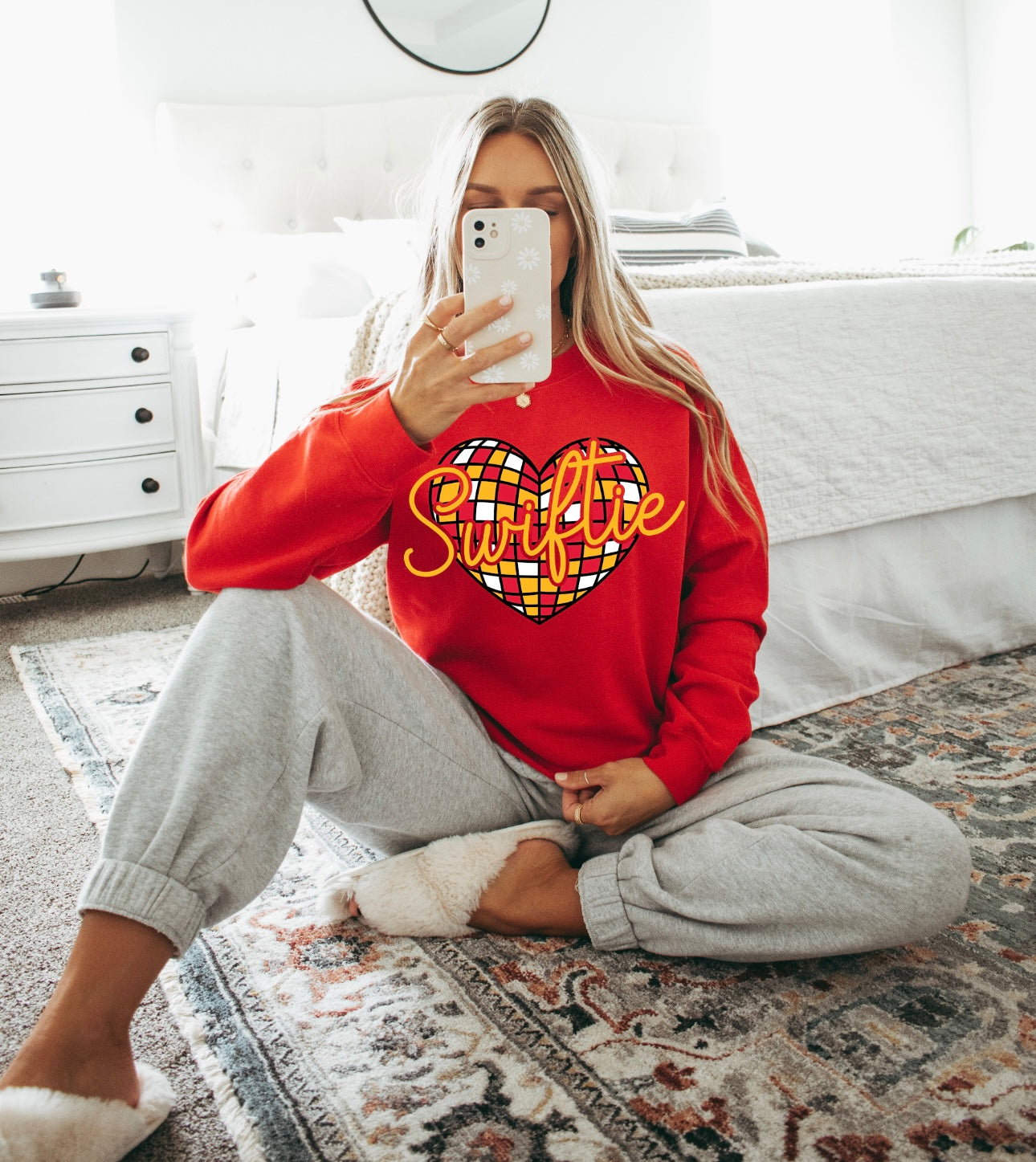 **HALFTIME DEAL** Red & Gold Swifite Heart Red Sweatshirt