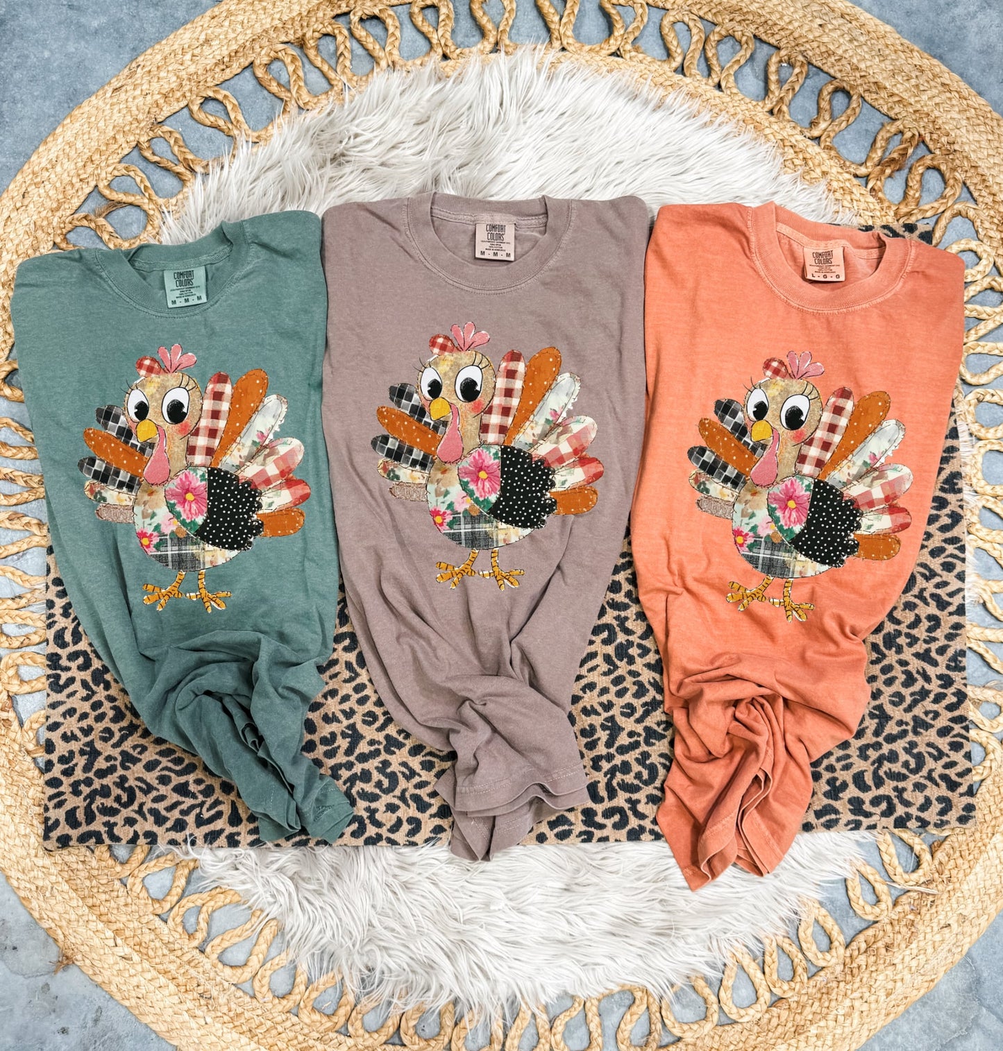 Fall Colorful & Floral Turkey Feathers Color Option