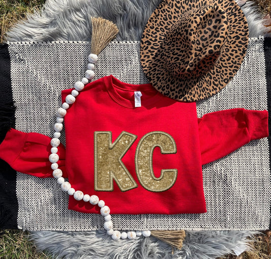 **HALFTIME DEAL** Gold KC Red Sweatshirt