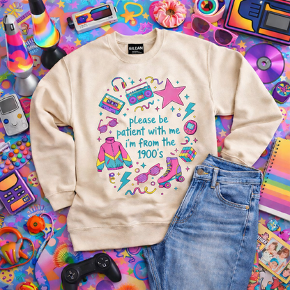 Collage Please Be Patient With Me Sand Sweatshirt