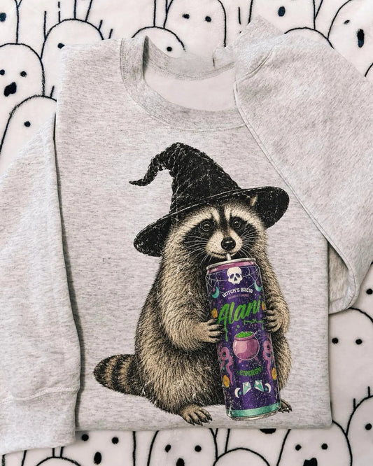 Witch Raccoon Ash Sweatshirt