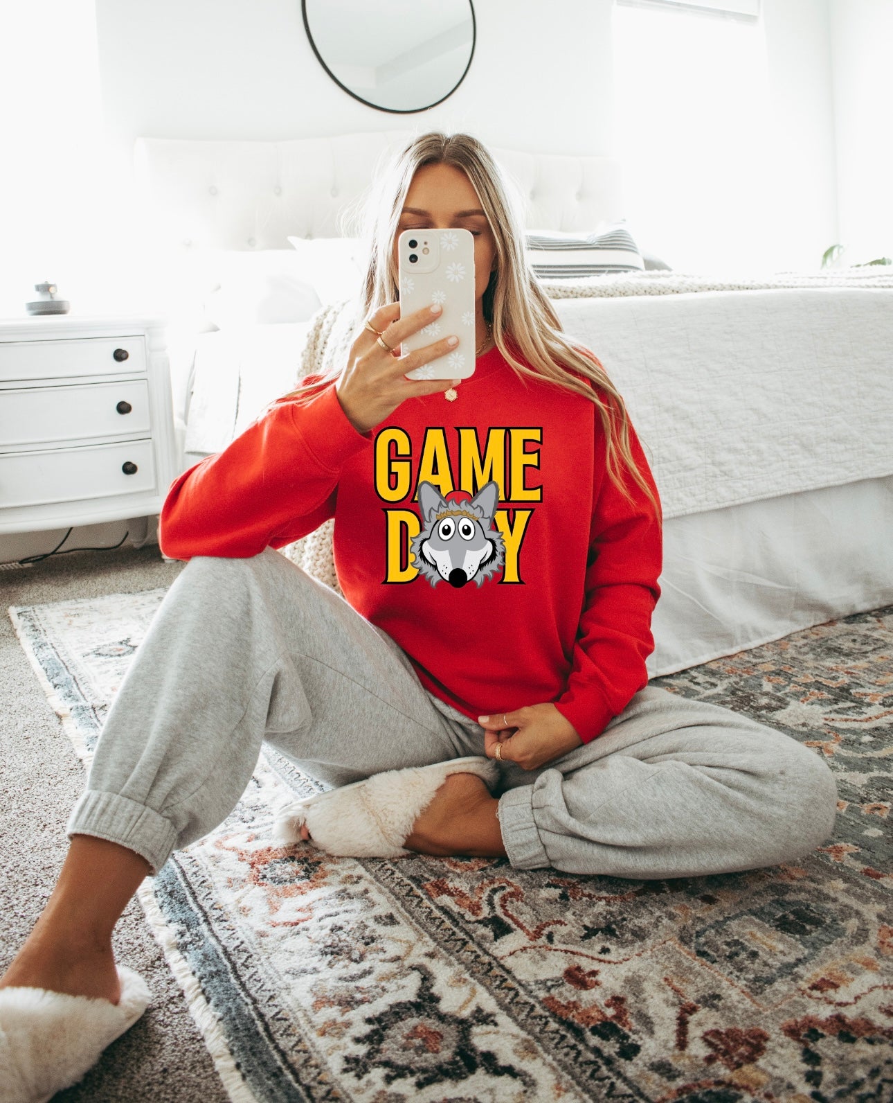 Game Day Wolf Red Sweatshirt