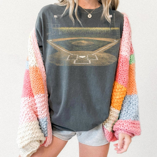 Halftone Ballfield Pepper Tee