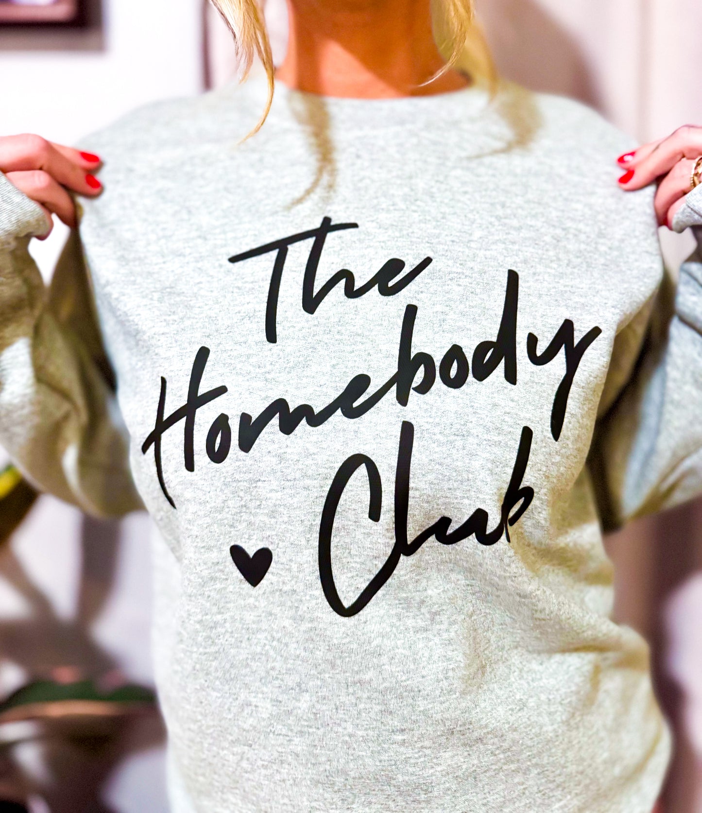 The Homebody Club Heart Sports Grey Sweatshirt