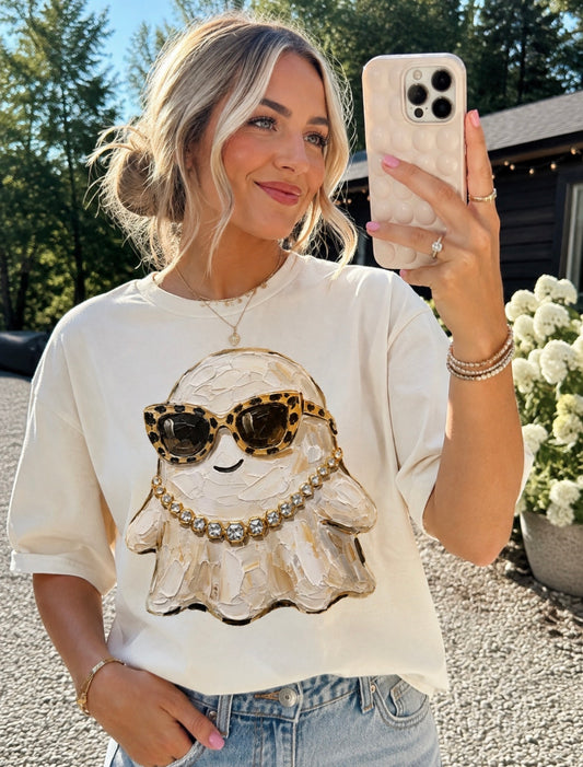 Glam Ghost Ivory Tee