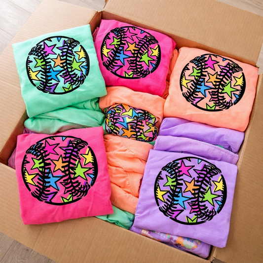 Colorful Stars Trendy Baseball