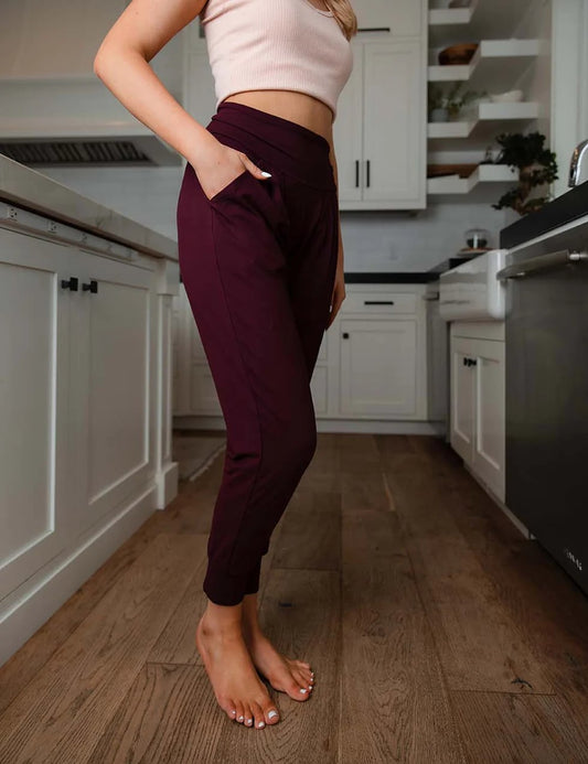 **BLACK FRIDAY DEAL** Burgundy Harem Joggers