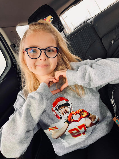 Heart Hands Sports Grey Sweatshirt