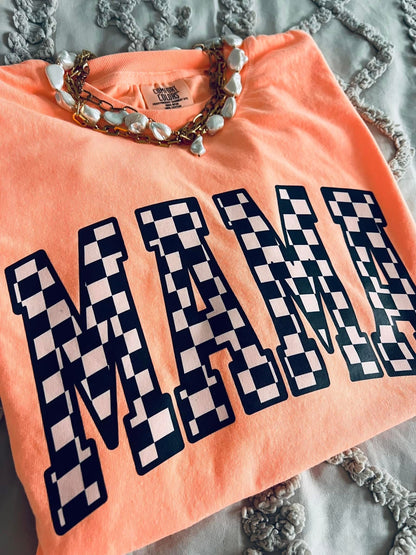 Mama Black & White Checkered Color Options