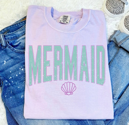 Mermaid Seashell Orchid Tee