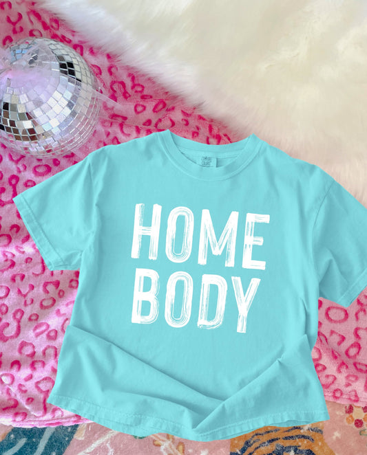 White Distressed Homebody Lagoon Tee