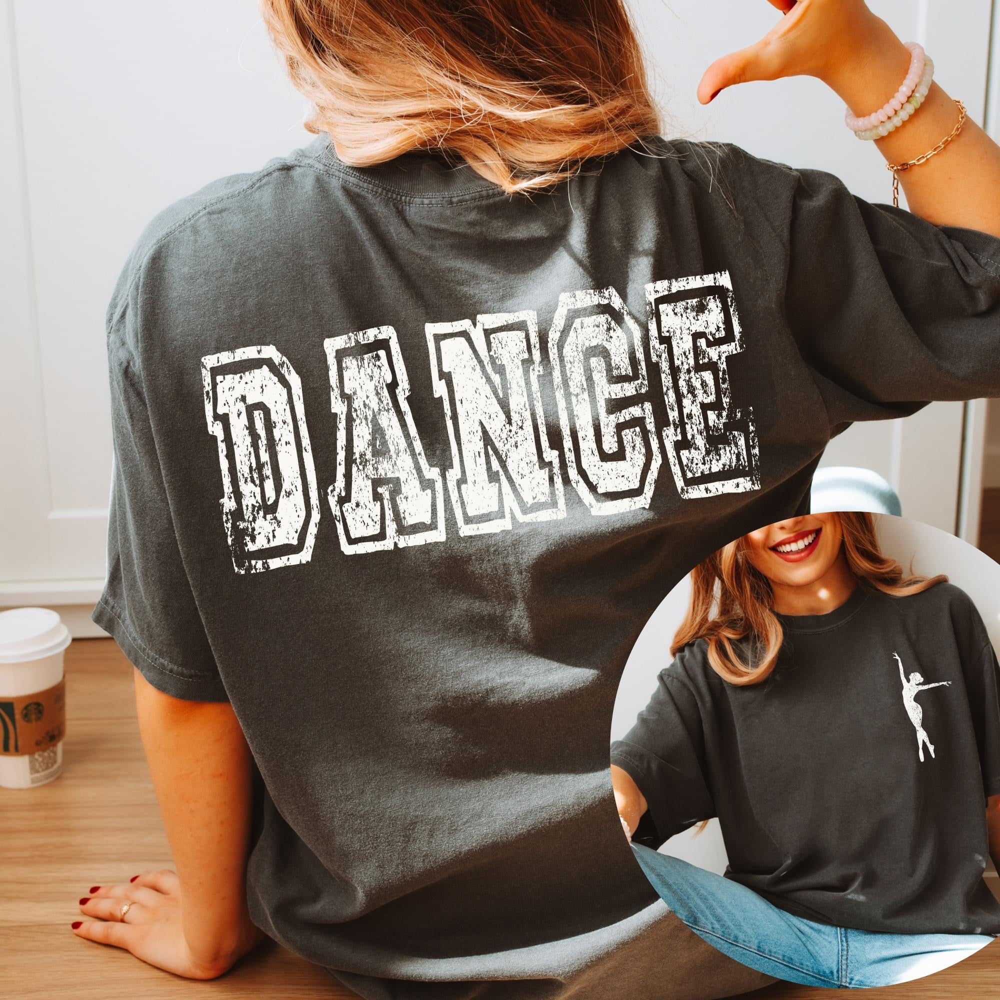 FRONT + BACK Distressed Dance Pepper Tee