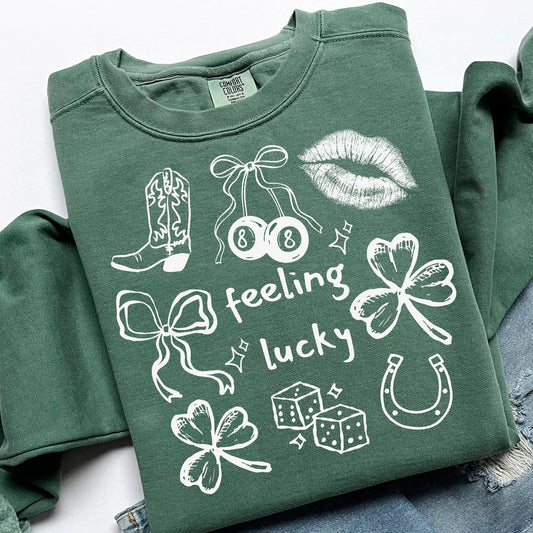 Feeling Lucky Emerald Sweatshirt