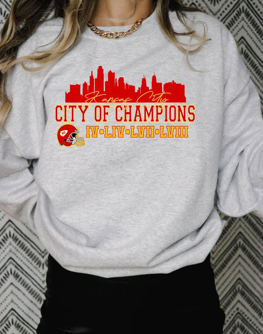 City Of Champs City Outline Ash Sweatshirt