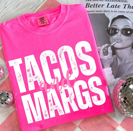 Taco & Margs Neon Pink Tee