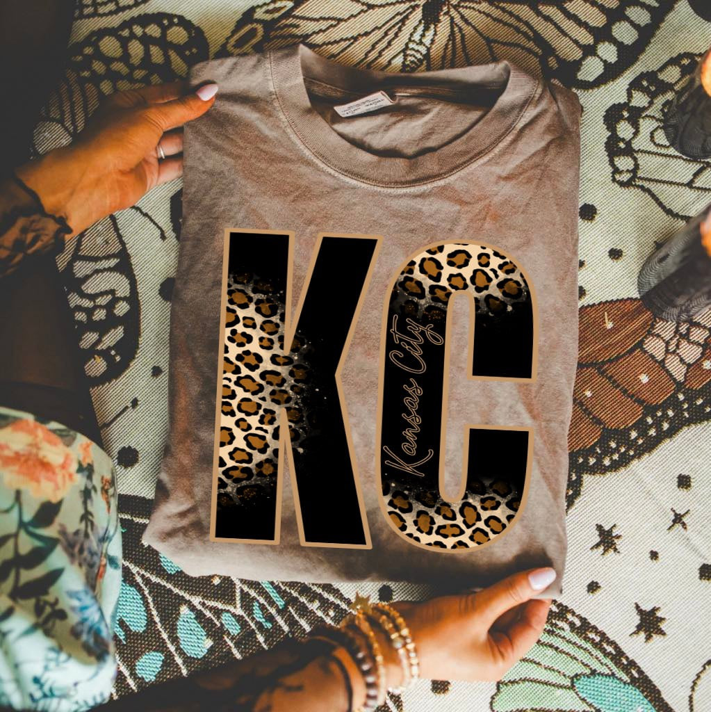 Kansas City Natural Leopard KC Espresso Tee