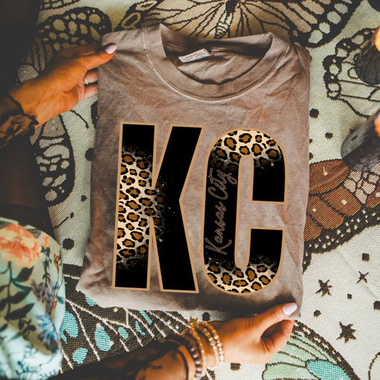 Kansas City Natural Leopard KC Espresso Tee
