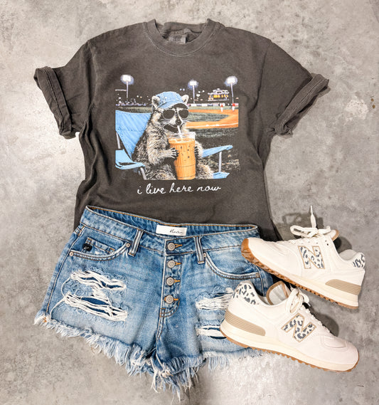 I Live Here Now Pepper Tee