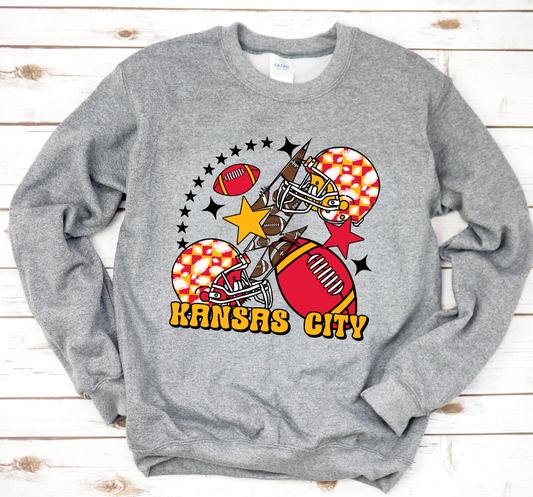 Retro Kansas City Collage Sports Grey Option