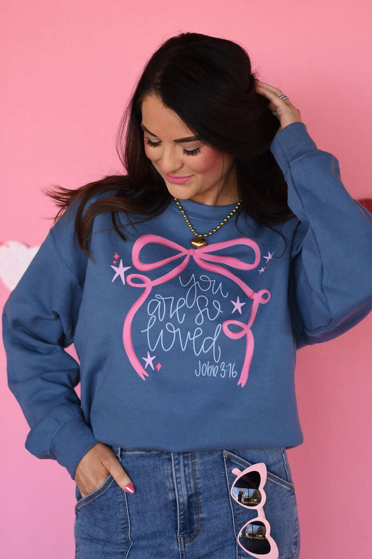 You Are So Loved Indigo Blue Sweatshirt