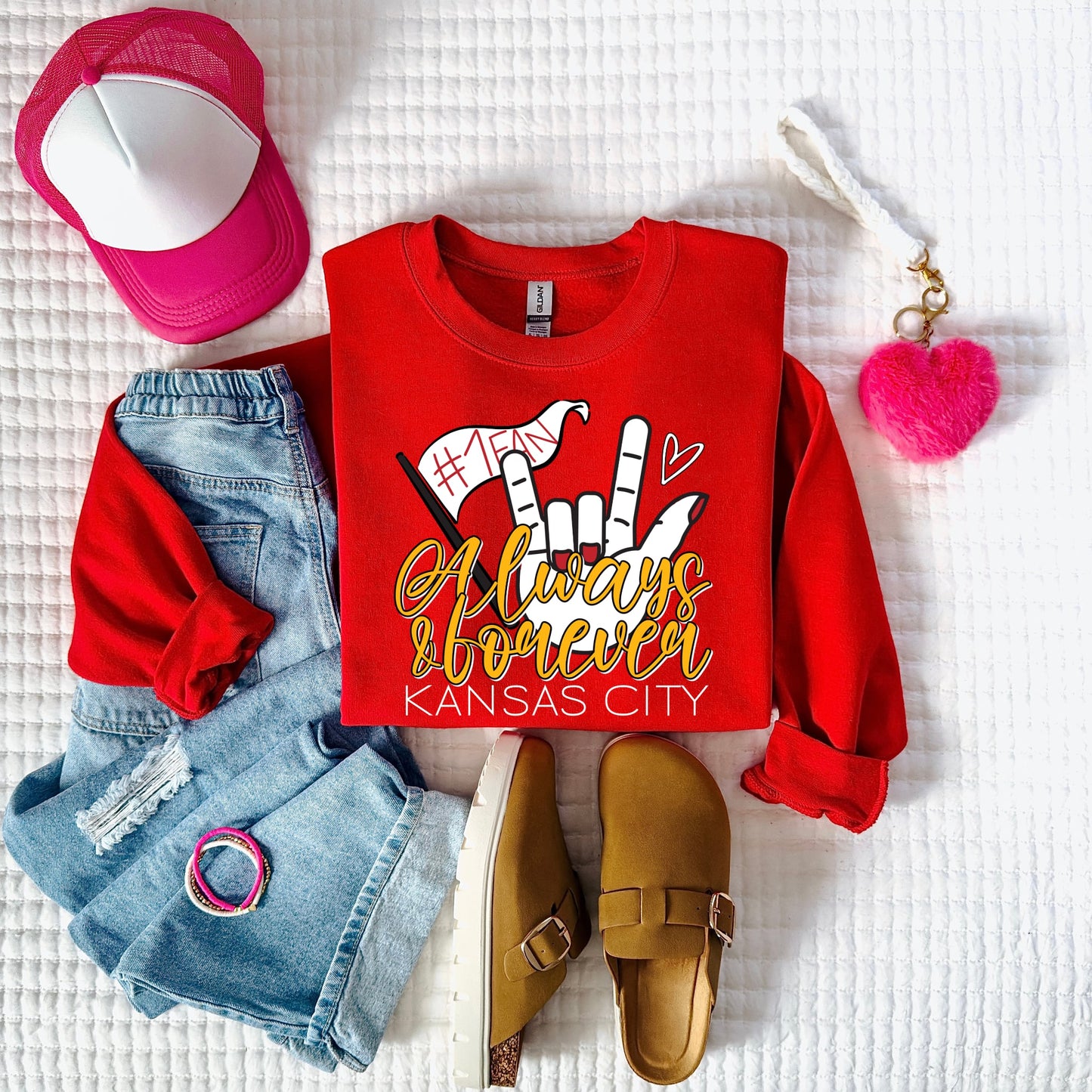 **HALFTIME DEAL** #1 Fan Always & Forever Red Sweathshirt
