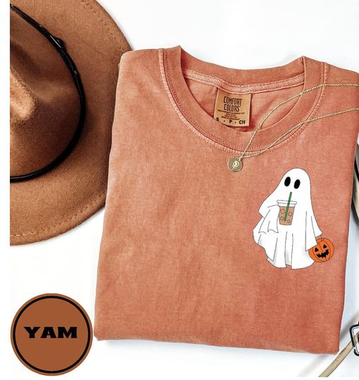 **DEAL PRICE** Left Chest Ghost Pumpkin Yam Tee