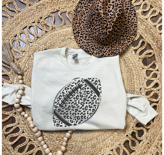 Charcoal Leopard Football Sand Sweatshirt