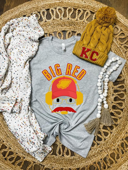 **HALFTIME DEAL** Big Red Arrowhead Hat Heather Grey Tee