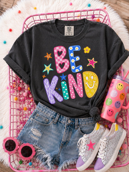 Daisy & Pattern Be Kind Pepper Tee
