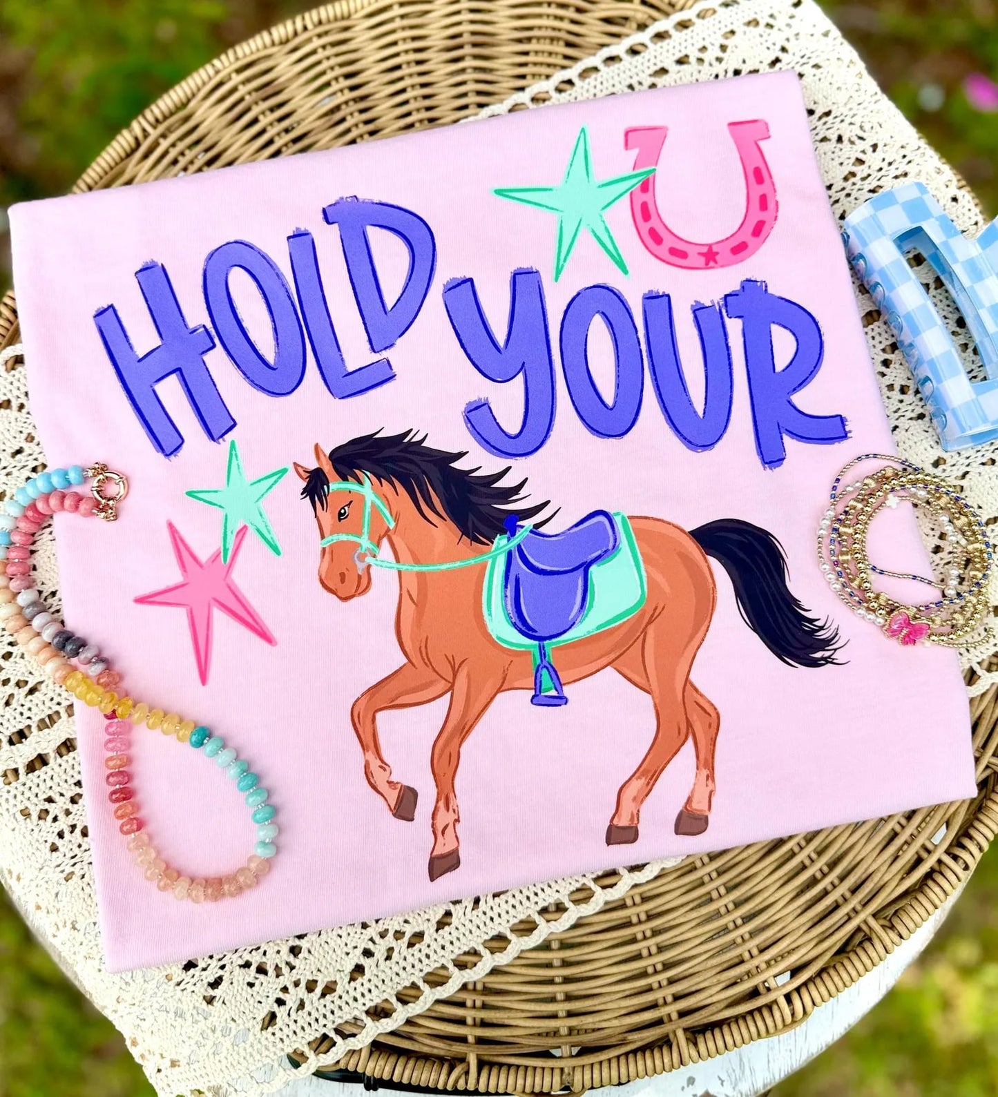 Hold Your Horses Blossom Tee