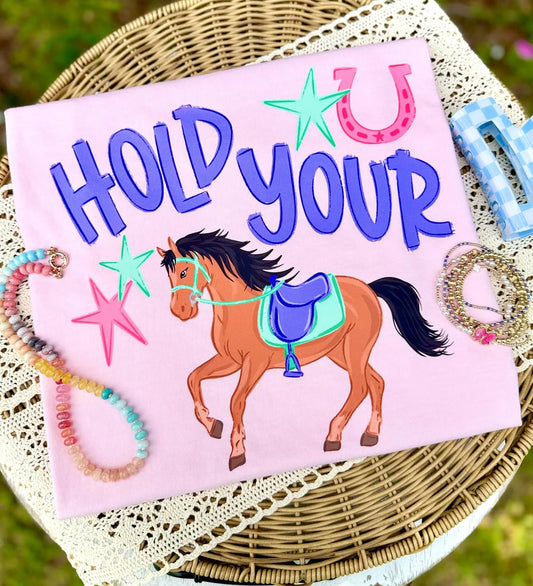 Hold Your Horses Blossom Tee