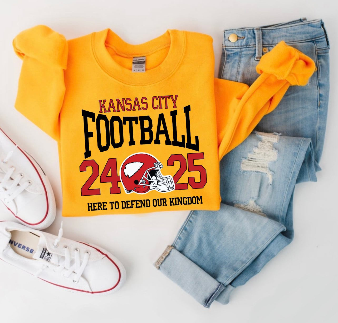 **HALFTIME DEAL** Here To Defend The Dynasty Gold Sweatshirt