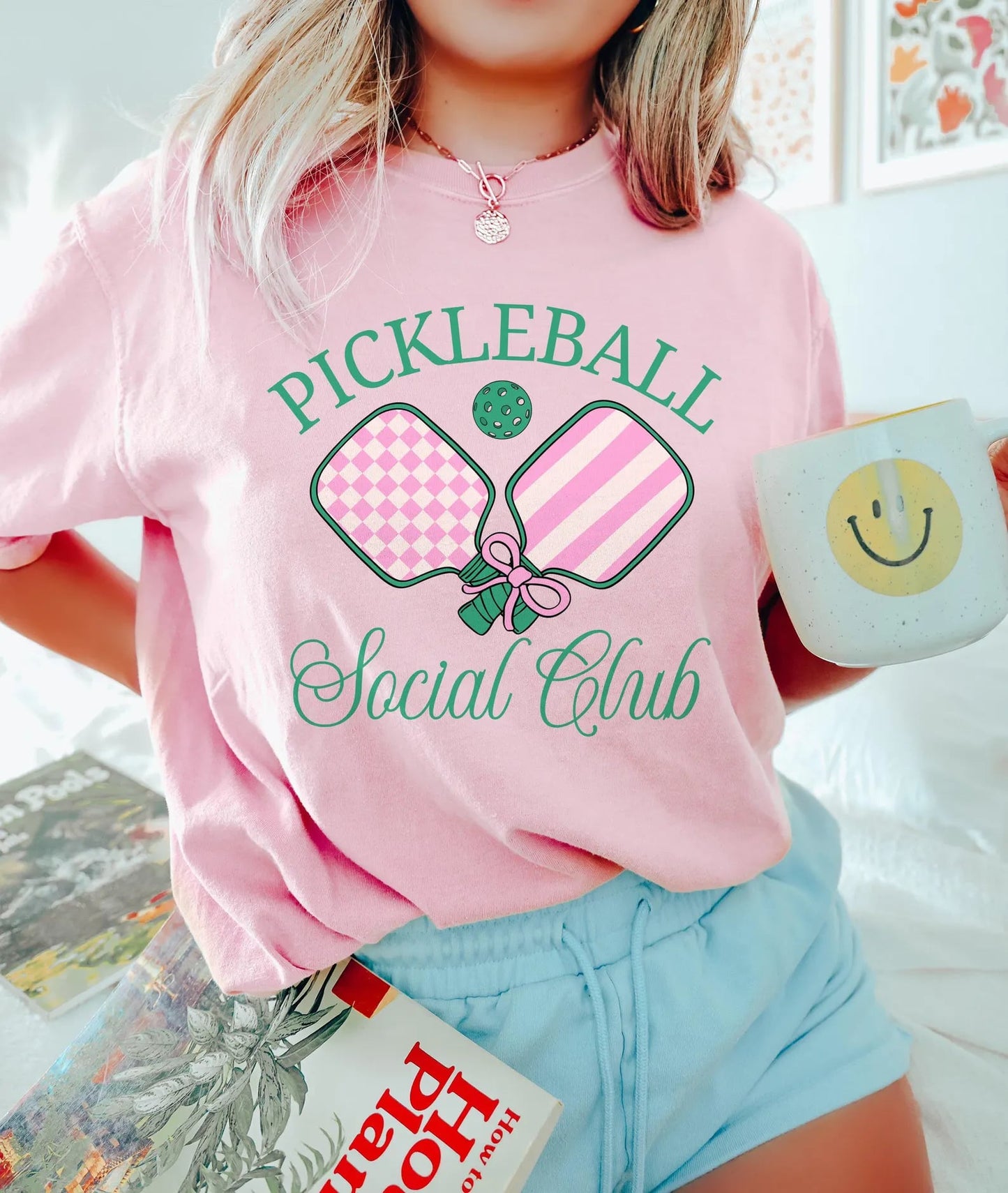 Green Pickleball Social Club Blossom Tee