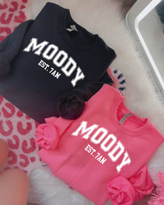 White Moody Est 7am Sweatshirt Color Option