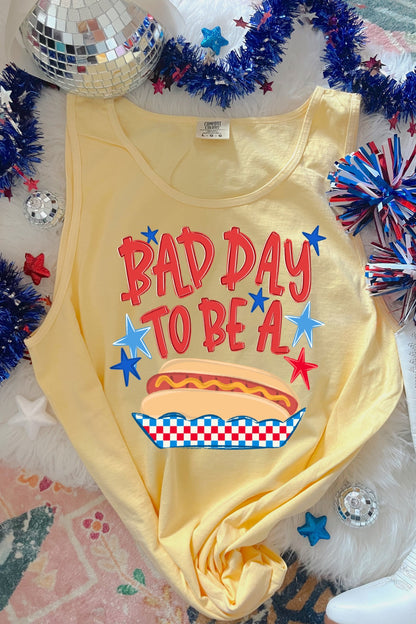 Stars Bad Day To Be A Hot Dog Banana Tank Top