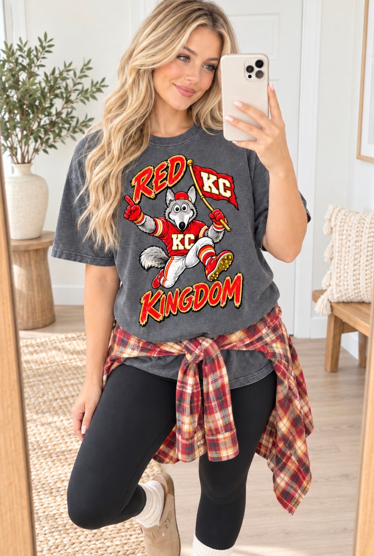 **HALFTIME DEAL** Red Kingdom Running Flag Pepper Tee