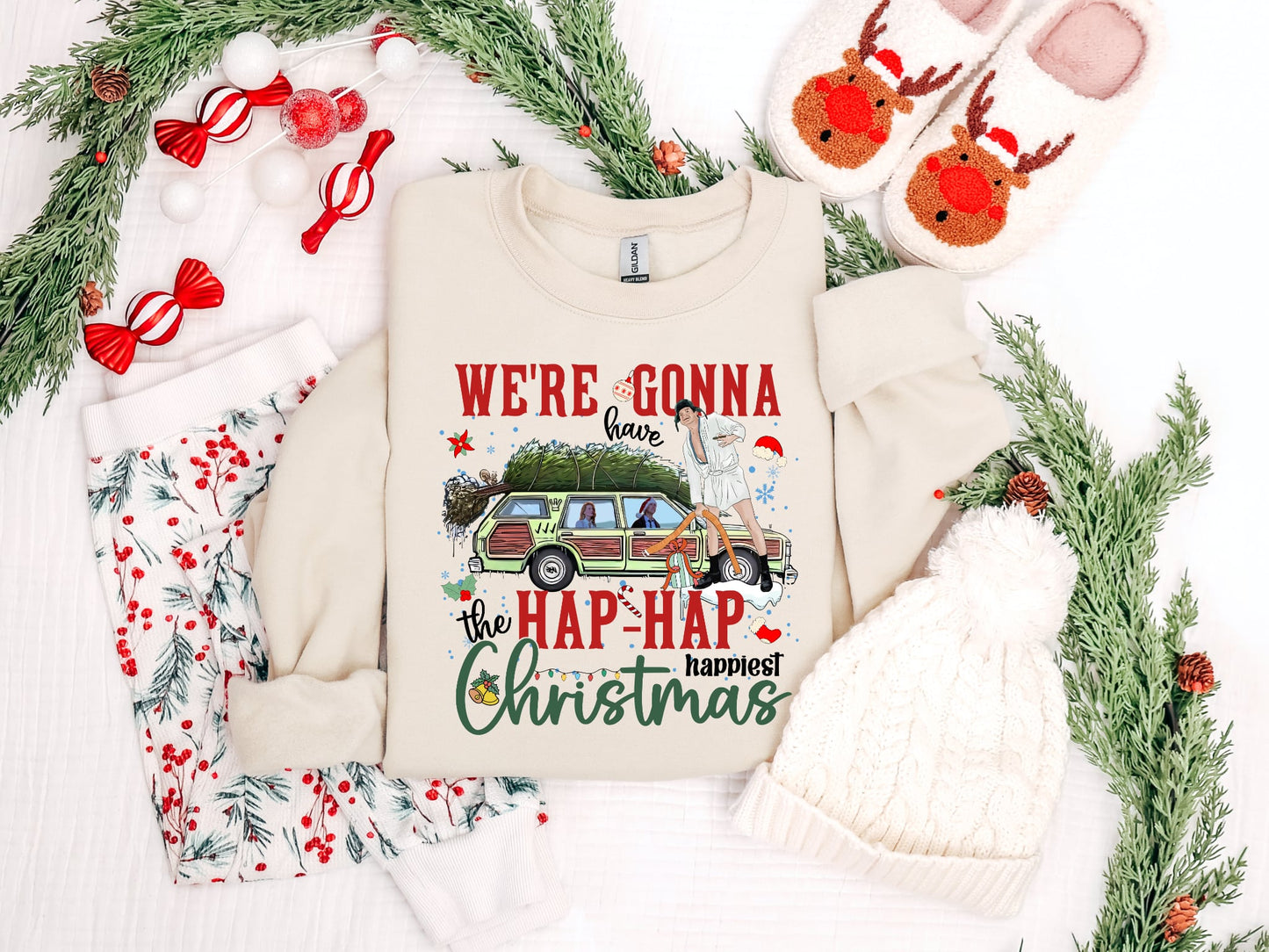 We're Gonna Have The Hap-Hap Happiest Christmas Sand Sweatshirt