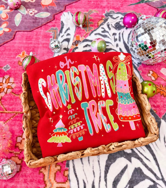 **DEAL PRICE** Pattern Oh Christmas Tree Red Option **FINAL SALE**