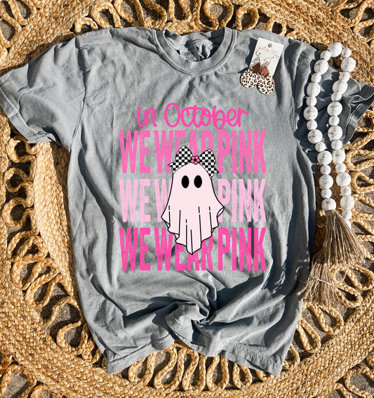 We Wear Pink Repeat Grey Tee