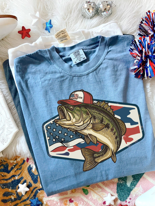 Freedom Fish Blue Jean Tee