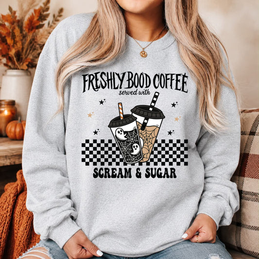 Freshly Boo'd Coffee Service With Scream & Sugar Ash Sweatshirt