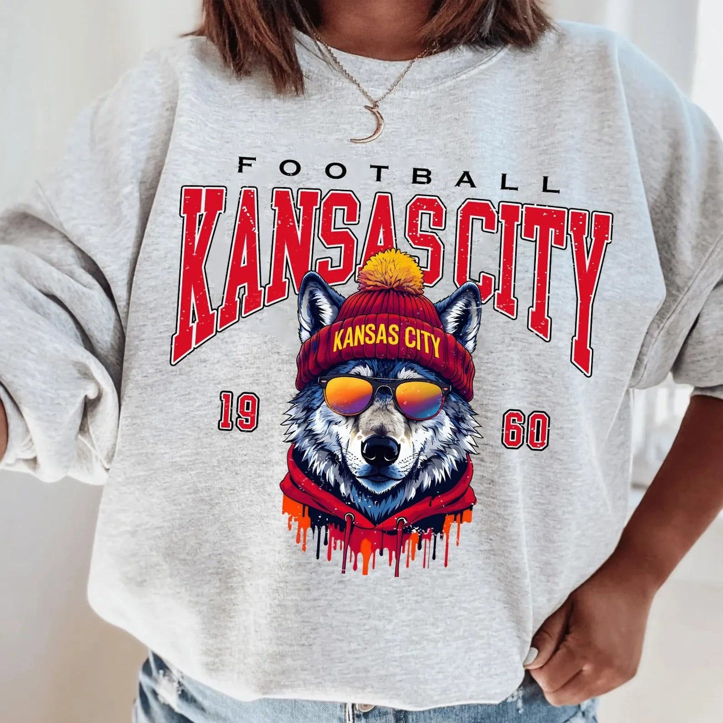 Wolf Kansas City Football 1960 Ash Sweatshirt