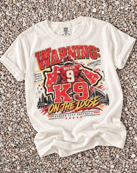 **HALFTIME DEAL** Warning K9 On The Loose Ivory/Sand Option **FINAL SALE**