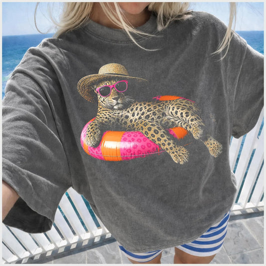 Leopard Floatie Pepper Tee