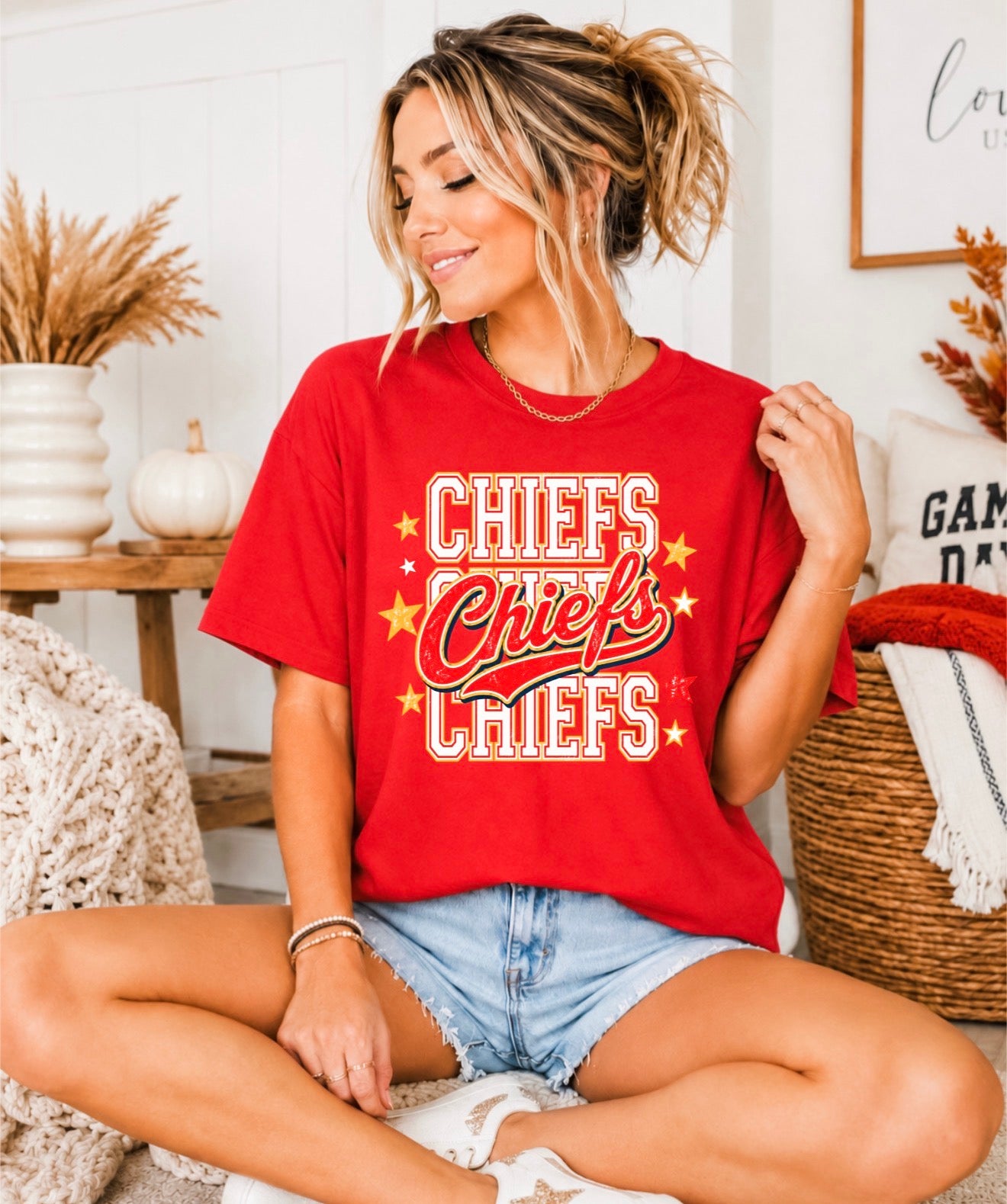 **HALFTIME DEAL** Sunday Stars Red Tee
