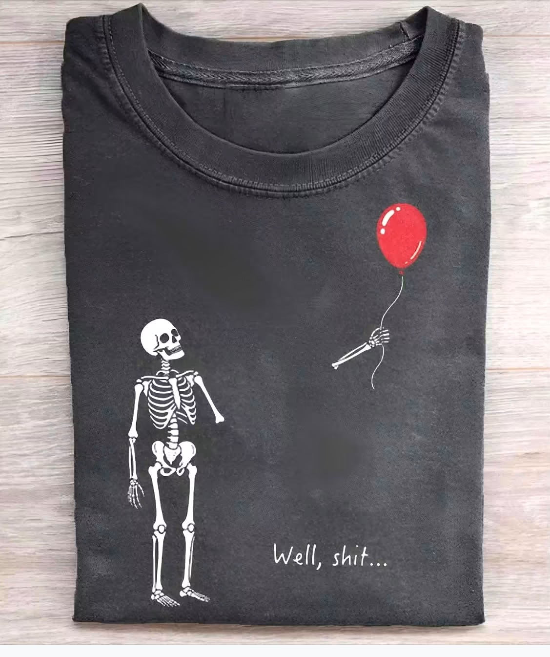 Skeleton Balloon Pepper Tee