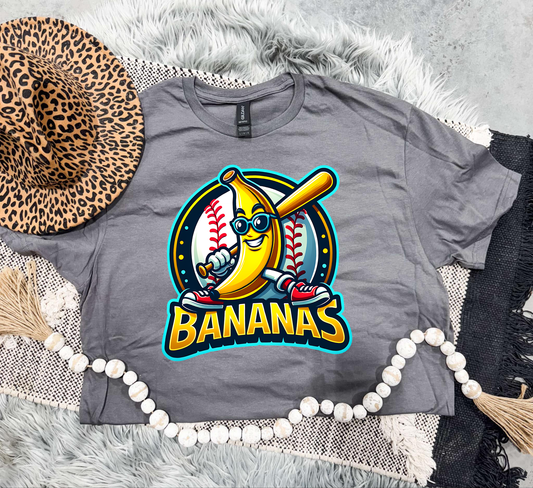 Banana Glasses Charcoal Tee