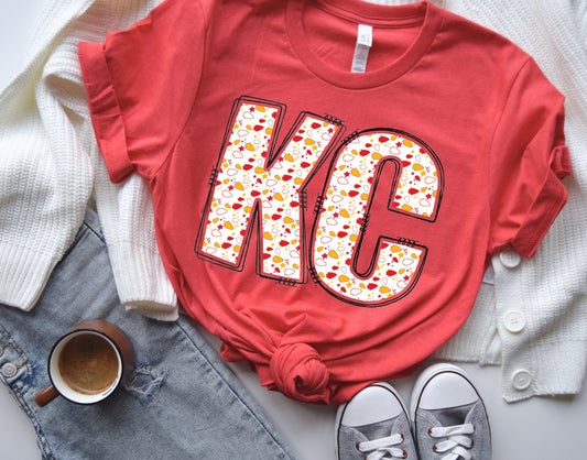 **HALFTIME DEAL** Mini Red & Gold Arrowheads KC Heather Red Tee